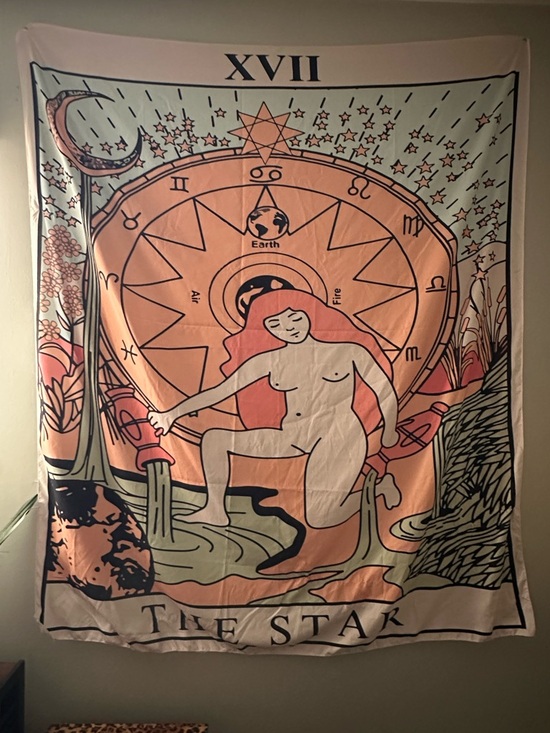 Other - The Star Tarot Wall Tapestry - Peach & Cream
